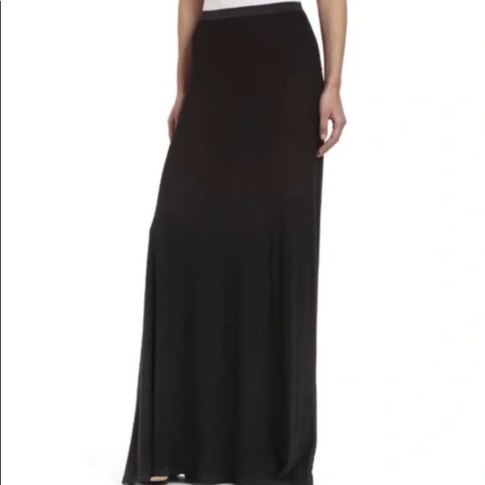 NWT BCBG MAXAZRIA Karolin Maxi Skirt Elastic Ribbed Waist Color:Black Size: M